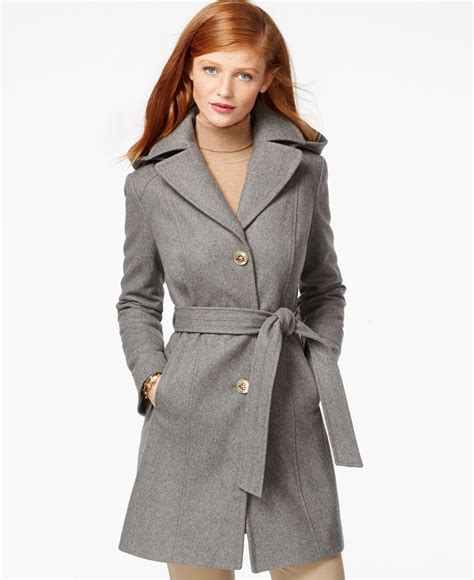 michael kors heather-gray coat|michael kors coats for women.